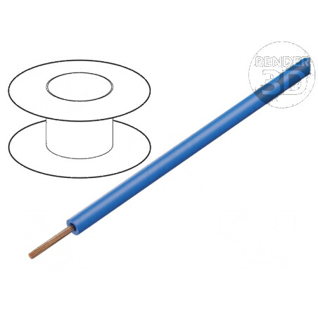 Cablu litat OFC 0,35mm2 PVC albastru 49V 200m - 1x0,35mm2 pentru conexiuni electrice | Electronic-mag.ro | Componente Electronic