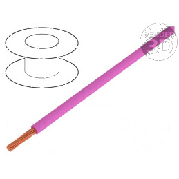 Cablu litat OFC 0,35mm2 PVC roz 49V 200m 1x0,35mm2 - Cablu electric de calitate superioară pentru conexiuni electrice | Electron