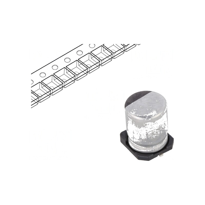 Condensator electrolitic SMD 470uF 16VDC Ø8x10mm ±20% 5000h pentru circuite electronice | Electronic-mag.ro | Componente Electro Condensator electrolitic SMD 470uF 16VDC Ø8x10mm ±20% 5000h pentru circuite electronice | Electronic-mag.ro | Componente Electro