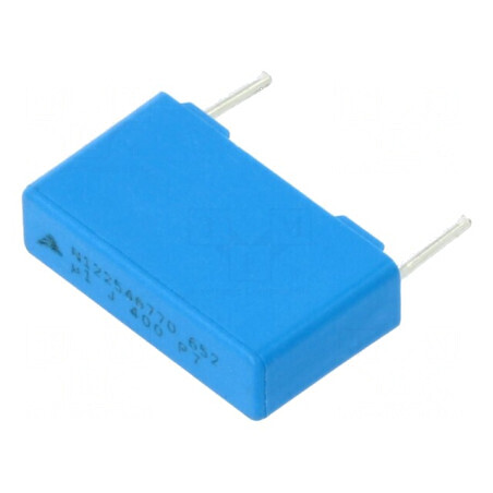 Condensator polipropilenă 100nF 5x10,5x18mm THT ±5% 15mm | Electronic-mag.ro | Componente Electronice