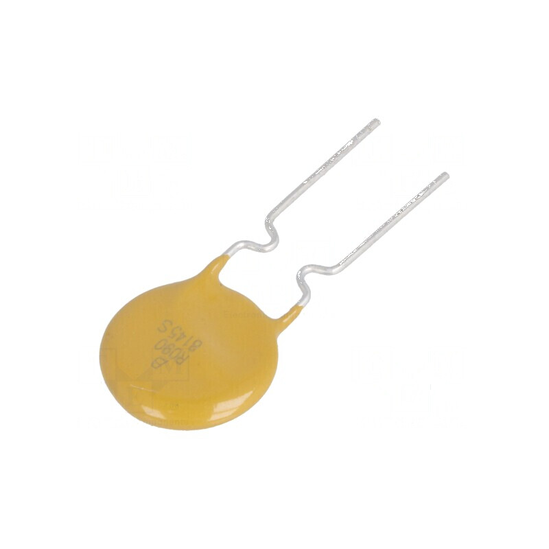 Siguranţă polimerică PTC 900mA Ø11,7mm 5,1mm pentru protecţie electrică | Electronic-mag.ro | Componente Electronice