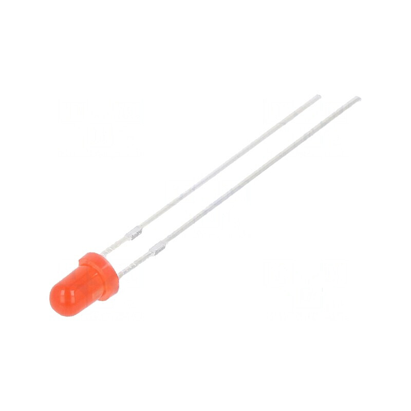 LED 3mm roșie 35mcd 40° convex, Nr. term: 2 | Electronic-mag.ro | Componente Electronice
