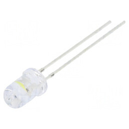 LED 5mm albastru/alb rece cu clipire 30° - Lentilă transparentă pentru iluminare decorativă | Electronic-mag.ro | Componente Ele