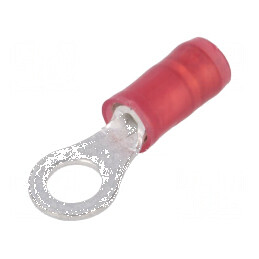 Vârf inelar M4 Ø 4,17mm 0,3-1,42mm² pentru cablu, izolat, crimpat | Electronic-mag.ro | Componente Electronice