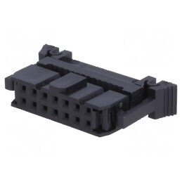 Conector IDC mamă 14 pini cu presare cablu - mufa de conectare ideală pentru proiecte elektronice | Electronic-mag.ro | Componen