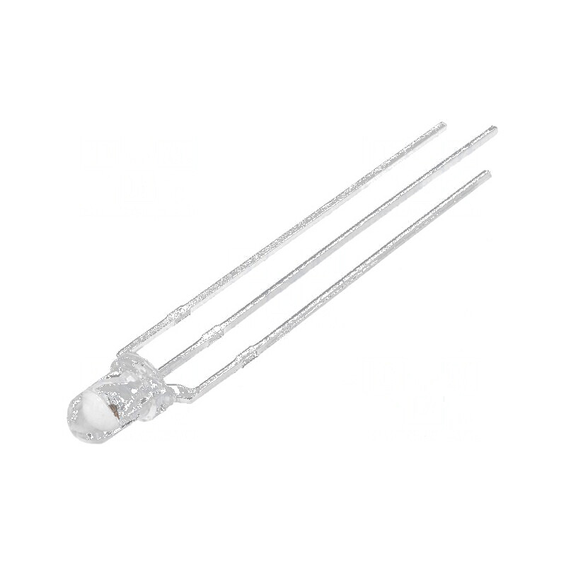 LED 3mm albastru/galben 30° cu parte frontală convexă - Nr. term: 3 | Electronic-mag.ro | Componente Electronice