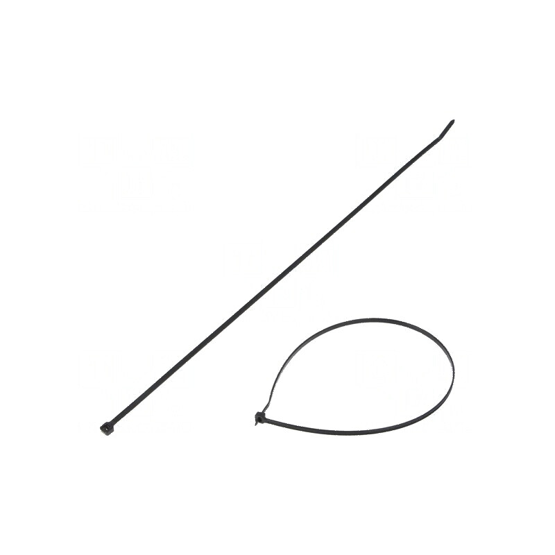 Colier de strângere poliamidă 368mm x 3,7mm 178N negru | Electronic-mag.ro | Componente Electronice