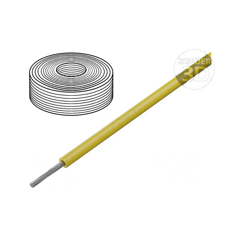 Cablu SiF 1x0,5mm2 litat Cu LSZH, silicon galben, rezistent la temperaturi între -60 și 180°C | Electronic-mag.ro | Componente E Cablu SiF 1x0,5mm2 litat Cu LSZH, silicon galben, rezistent la temperaturi între -60 și 180°C | Electronic-mag.ro | Componente E