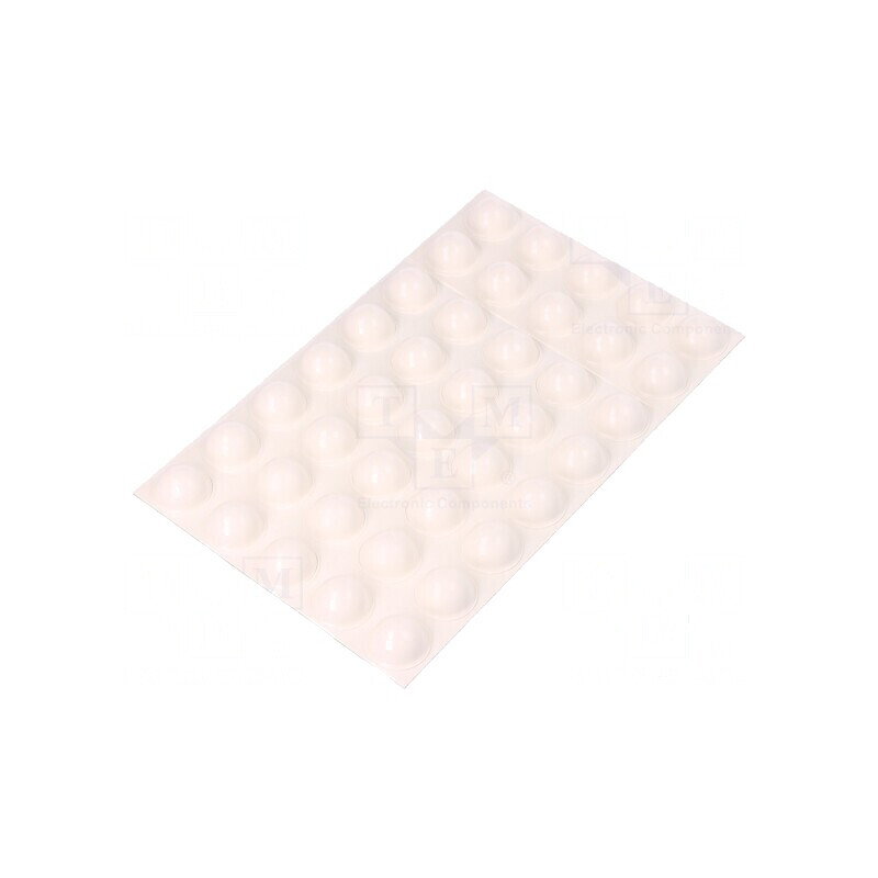 Picioruş autoadeziv alb poliuretan 7,9mm H, dimensiune 16x16mm | Electronic-mag.ro | Componente Electronice