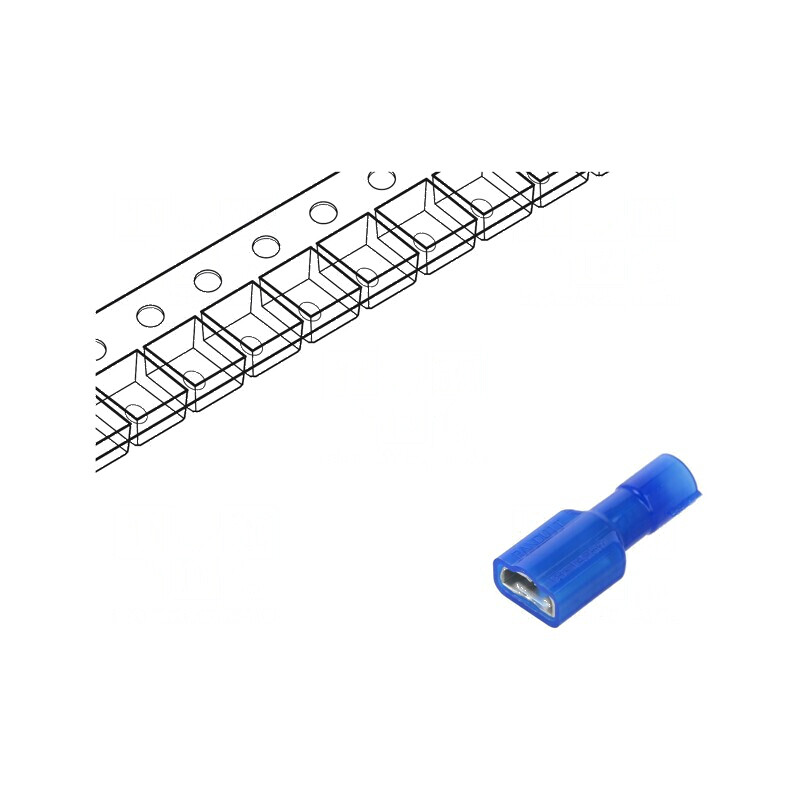 Terminal plat 6,3mm mamă 0,8mm pentru cablu 1,5-2,5mm² crimpat | Electronic-mag.ro | Componente Electronice