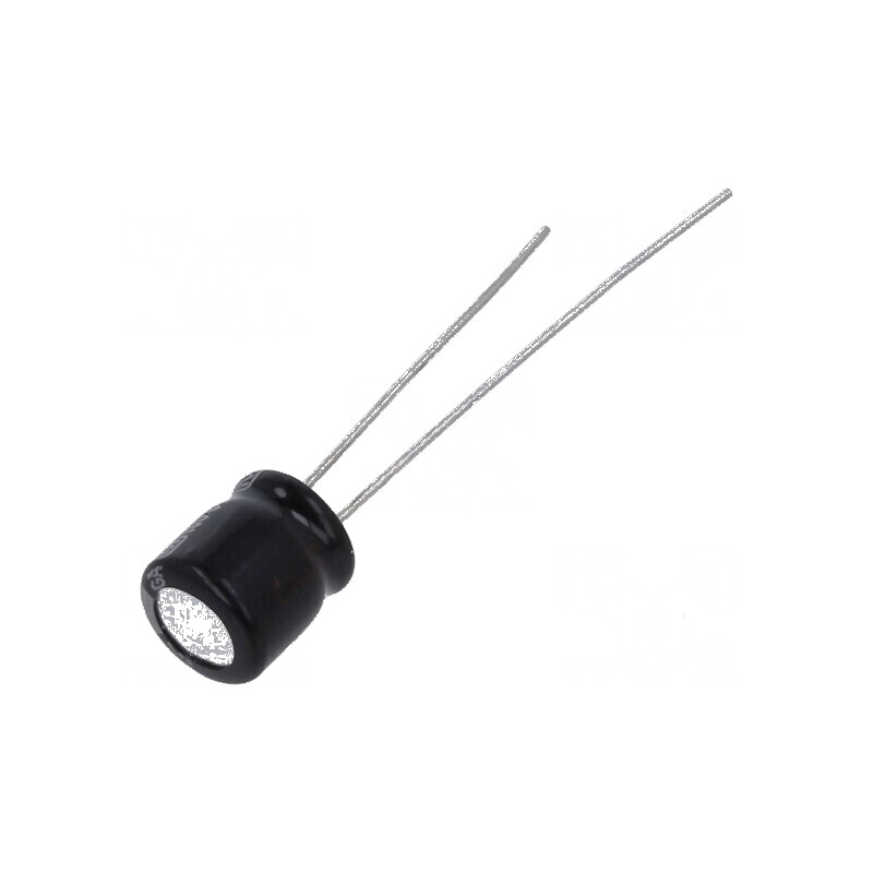Condensator electrolitic THT 22uF 35VDC Ø6,3x7mm ±20% 1000h pentru aplicații electronice | Electronic-mag.ro | Componente Electr