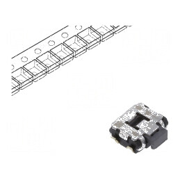 Microîntrerupător TACT SPST Poz: 2 0,05A/12VDC SMD fără EVQP7 - Comutator compact pentru circuite electronice | Electronic-mag.r