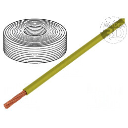 Cablu electric LifY 1x0,25mm2 cu izolație PVC galben, 300V, temperaturi -15 până la 80°C | Electronic-mag.ro | Componente Electr