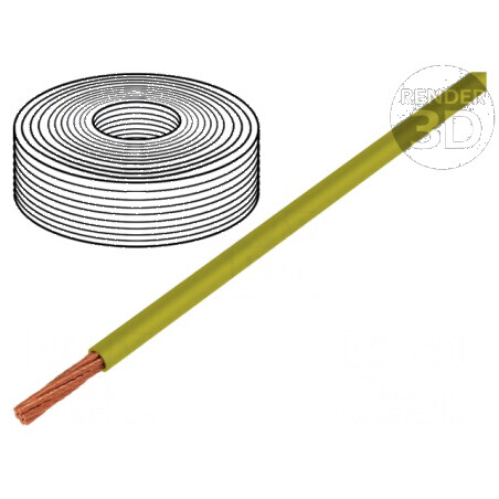 Cablu electric LifY 1x0,25mm2 cu izolație PVC galben, 300V, temperaturi -15 până la 80°C | Electronic-mag.ro | Componente Electr