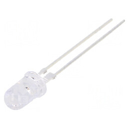 LED 5mm portocalie 15° convex - 2 lumeni 6÷8lm | Electronic-mag.ro | Componente Electronice