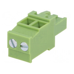 Regletă de conexiuni deconectabilă 5mm cu 2 piste în unghi de 90° | Electronic-mag.ro | Componente Electronice