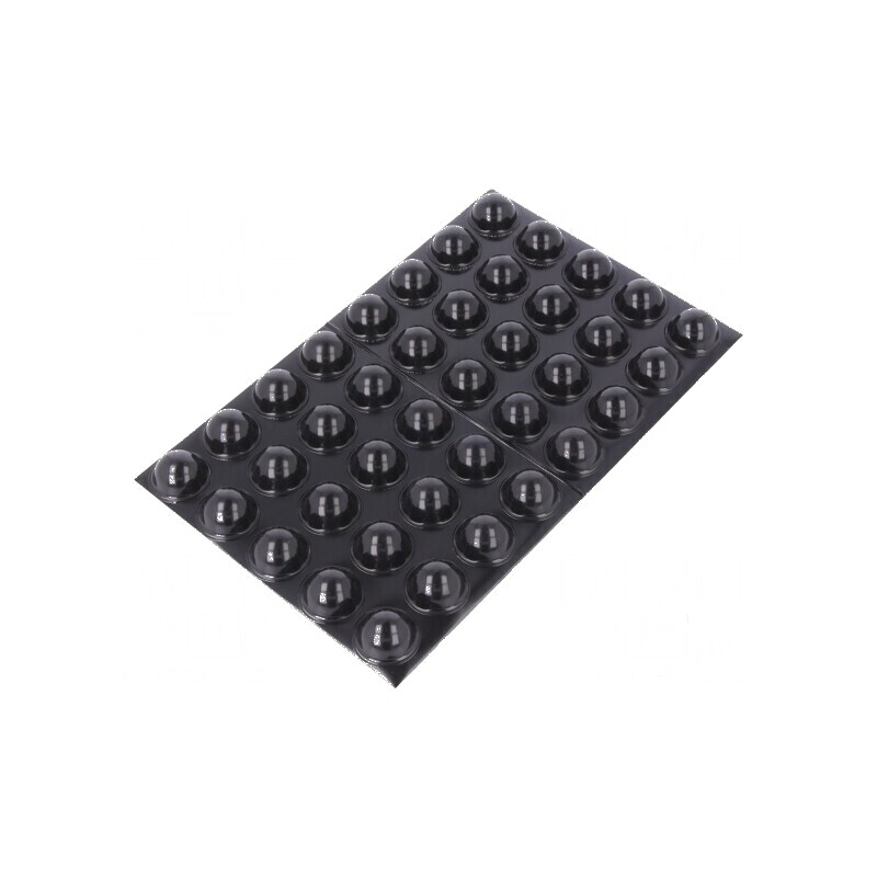 Picioruş autoadeziv negru din poliuretan H: 7,9mm Dimensiune 16x16mm | Electronic-mag.ro | Componente Electronice
