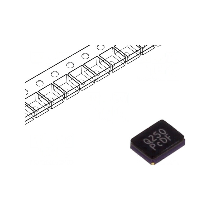 Rezonator de cuarț SMD 25MHz ±20ppm 18pF 3,2x2,5x0,8mm | Electronic-mag.ro | Componente Electronice
