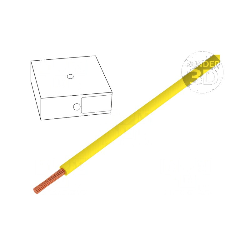 Cablu electric H05V-K litat 1mm² PVC galben 300V 500V Clasa 5 | Electronic-mag.ro | Componente Electronice