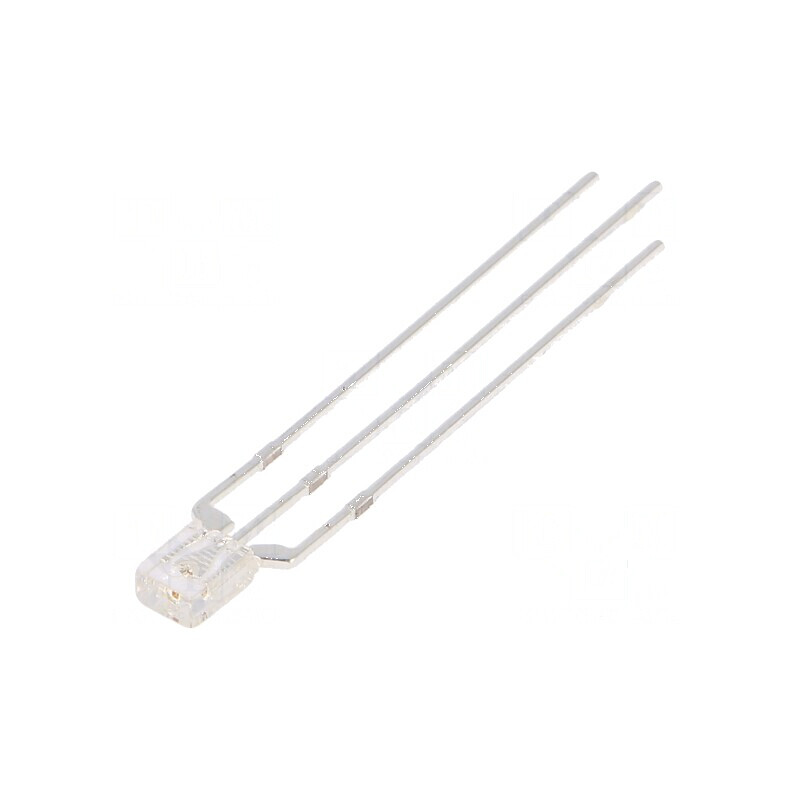 Lumină LED dreptunghiulară bicoloră roșu/albastru 2x3,2x4,15mm 100° | Electronic-mag.ro | Componente Electronice