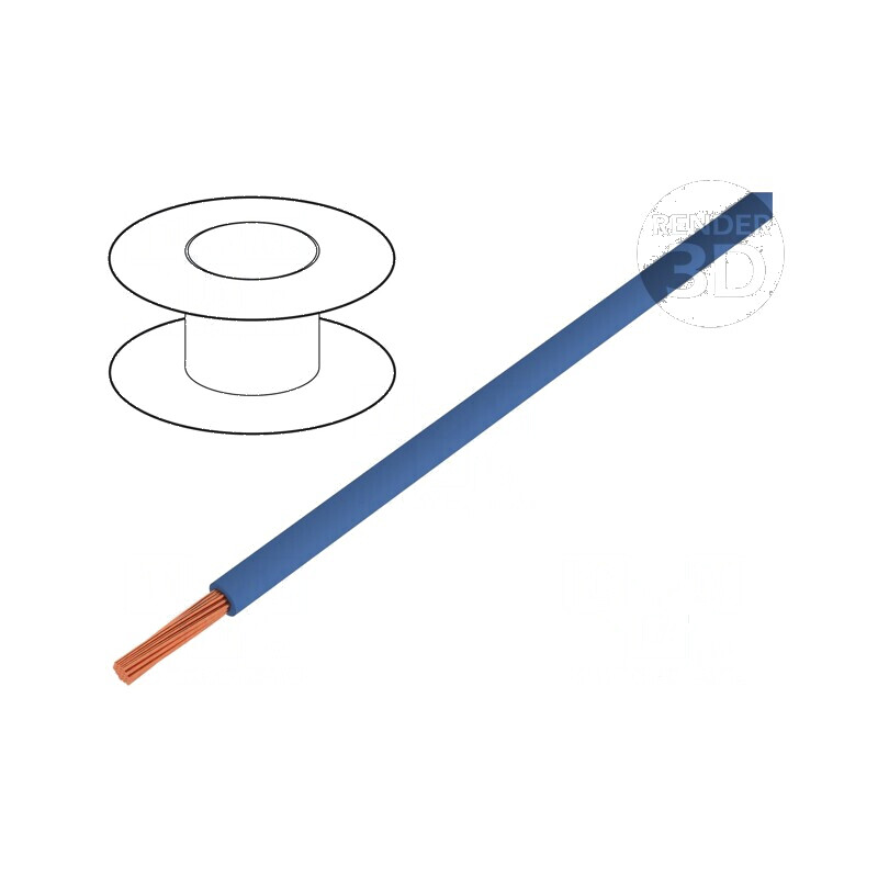 Cablu electric TLY litat 0,22mm² PVC albastru închis 150V/300V | Electronic-mag.ro | Componente Electronice