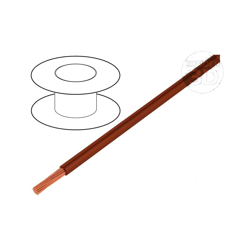 Cablu TLY litat 0,22mm² PVC maro 150V/300V 200m Clasa 5 | Electronic-mag.ro | Componente Electronice