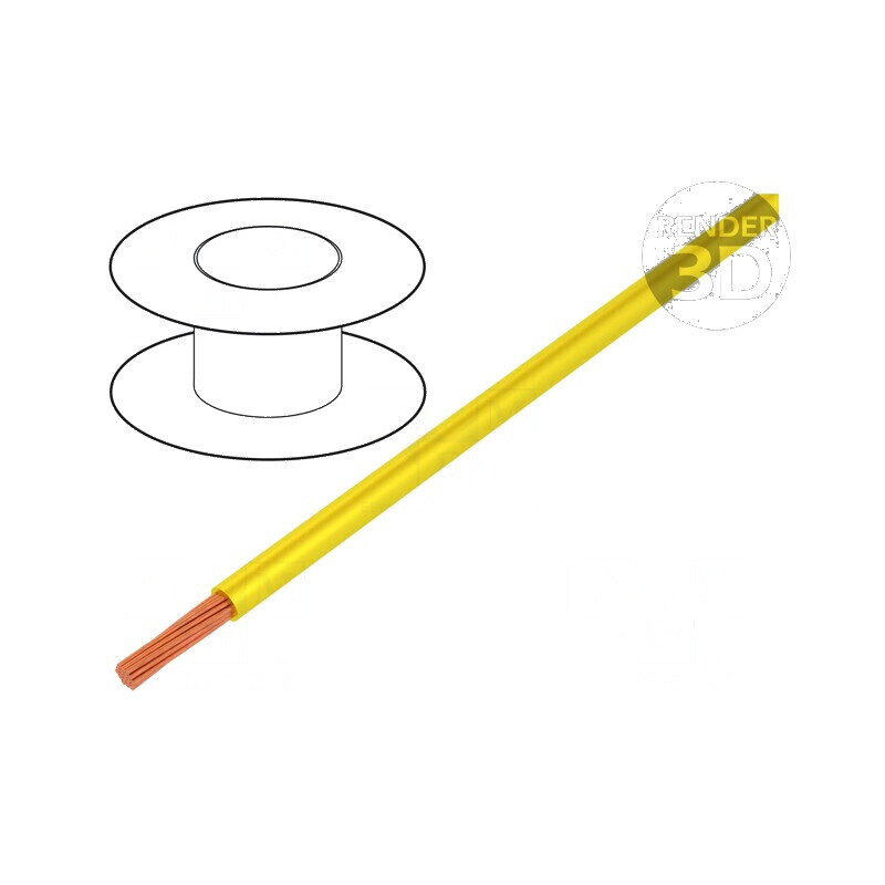 Cablu TLY litat 0,22mm2 PVC galben 150V/300V 200m Clasa 5 | Electronic-mag.ro | Componente Electronice