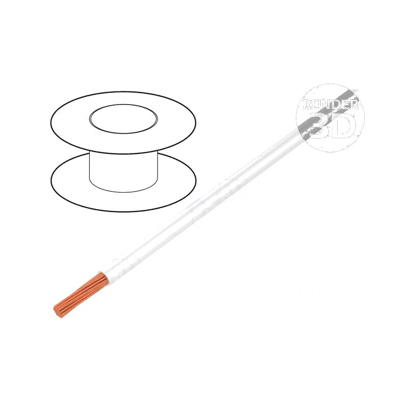 Cablu electric TLY litat 0,35mm² PVC alb 150V 500m Clasa 5 | Electronic-mag.ro | Componente Electronice