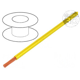 Cablu TLY litat 0,35mm² PVC galben 150V 500m Clasa 5 - Cablu electric flexibil pentru instalații | Electronic-mag.ro | Component