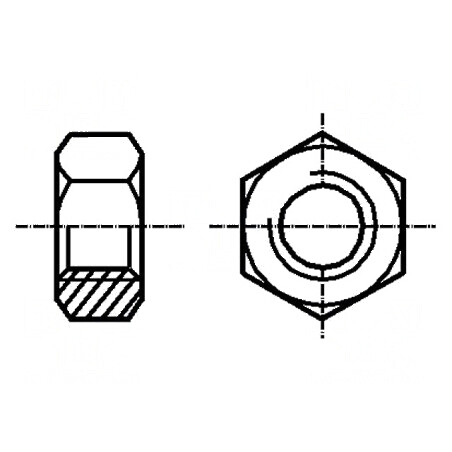 Piuliță hexagonală M1 0,25 din oțel cu acoperire zincată, dimensiuni H: 0,8mm, D: 2,5mm | Electronic-mag.ro | Componente Electro