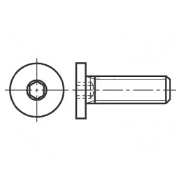 Şurub M4x8 0,7 cu cap rotund imbus HEX 2mm din oţel | Electronic-mag.ro | Componente Electronice