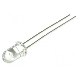 Emiţător IR 5mm 870nm transparent 36mW 26° THT 20mA 1,4÷1,5V pentru aplicații electronice | Electronic-mag.ro | Componente Elect