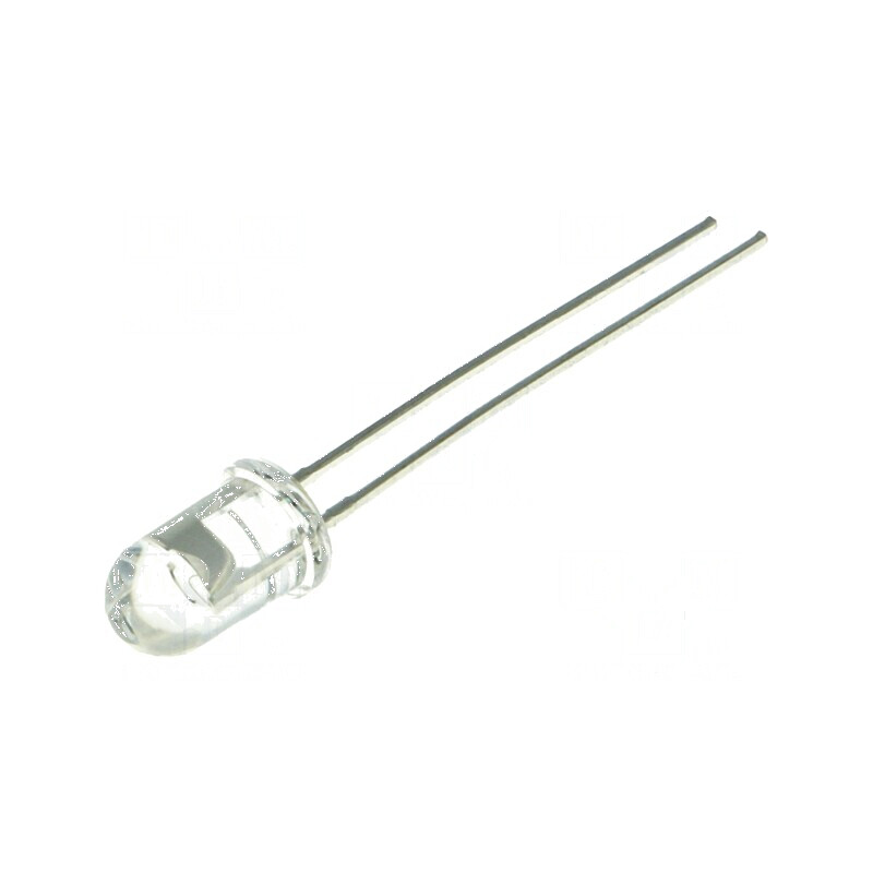 Emiţător IR 5mm 870nm transparent 36mW 26° THT 20mA 1,4÷1,5V pentru aplicații electronice | Electronic-mag.ro | Componente Elect