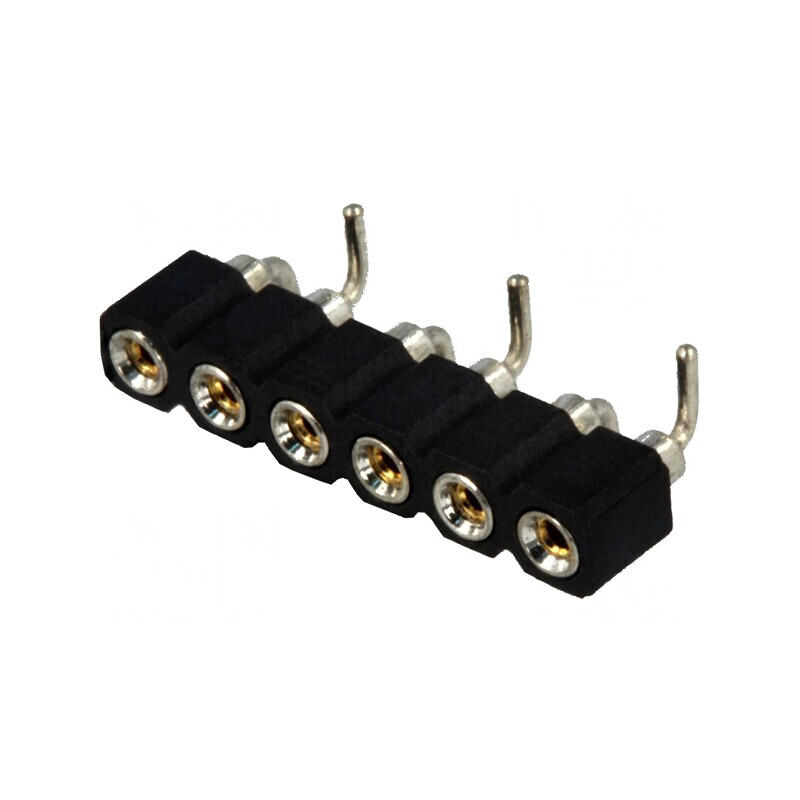 Conector şiruri pini soclu mamă cu 6 contacte întoarse SMT | Electronic-mag.ro | Componente Electronice
