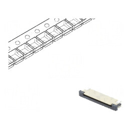 Conector FFC/FPC orizontal PIN 14 ZIF SMT cositorit 30mΩ - Componentă electronică de înaltă calitate | Electronic-mag.ro | Compo