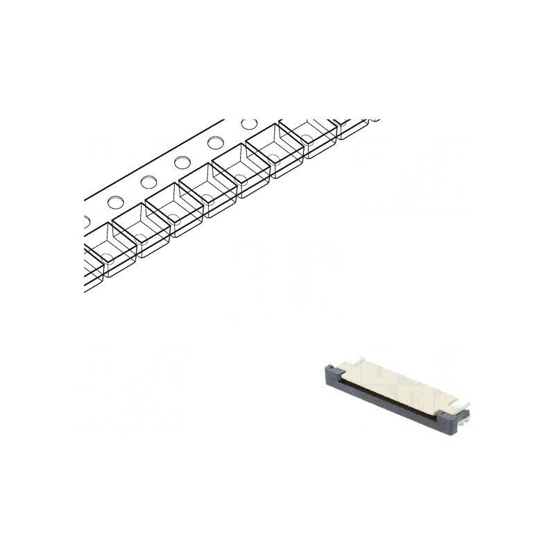 Conector FFC/FPC orizontal PIN 14 ZIF SMT cositorit 30mΩ - Componentă electronică de înaltă calitate | Electronic-mag.ro | Compo