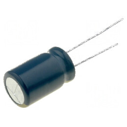Condensator electrolitic low ESR THT 470uF 10VDC Ø8x11,5mm pentru circuite electronice | Electronic-mag.ro | Componente Electron