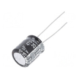 Condensator electrolitic low ESR THT 220uF 35VDC Ø10x12,5mm - componenta electronică ideală pentru aplicații de înaltă per | Ele