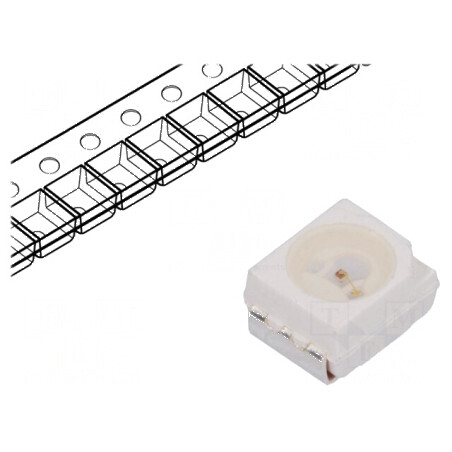 LED SMD 3528 PLCC2 roșie 4,5÷15mcd 3,5x2,8x1,9mm 120° 20mA pentru iluminat decorativ | Electronic-mag.ro | Componente Electronic