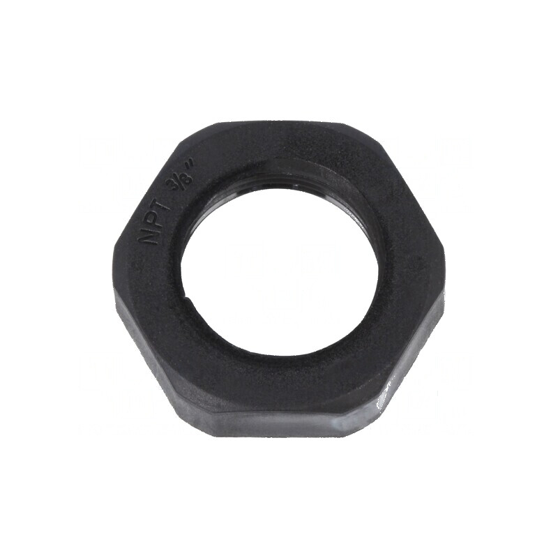 Piuliță NPT 3/8 poliamidă UL94V-0, grosime 7mm, cheie 24mm, neagră | Electronic-mag.ro | Componente Electronice Piuliță NPT 3/8 poliamidă UL94V-0, grosime 7mm, cheie 24mm, neagră | Electronic-mag.ro | Componente Electronice