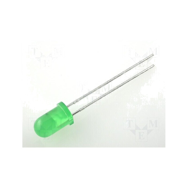 LED 5mm verde 8-20mcd 60° convex, Nr. term: 2 | Electronic-mag.ro | Componente Electronice