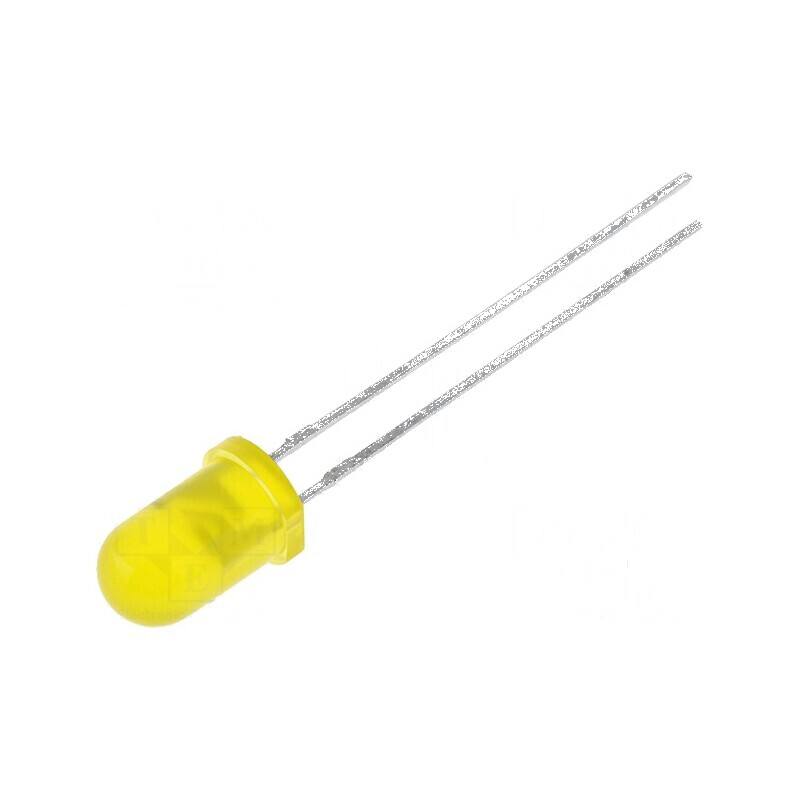 LED 5mm galben 20mcd 60° convex, nr. term 2 | Electronic-mag.ro | Componente Electronice