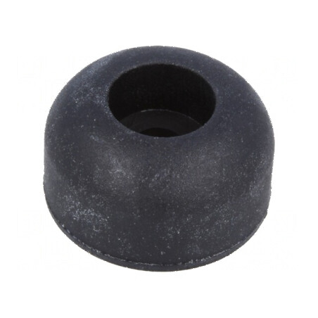 Picioruş negru din gumă H: 9,5mm, Dimensiune Ø17,5mm, Orificiu Ø4mm, Rezistență temperatură -40÷50°C | Electronic-mag.ro | Compo