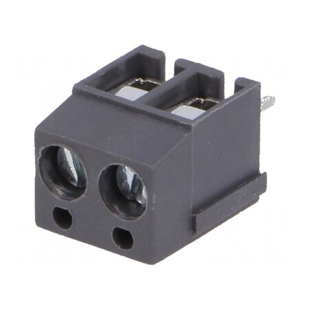 Regletă de conexiuni pentru PCB 90° 5mm, 2 piste 2,5mm² | Electronic-mag.ro | Componente Electronice