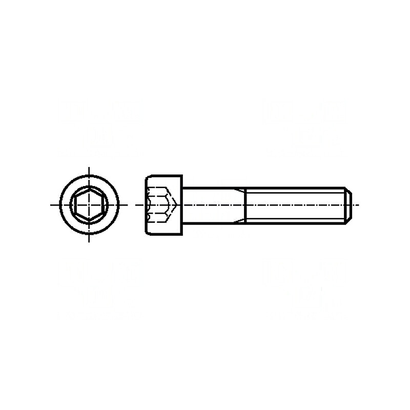 Şurub M3x50mm cu cap rotund imbus HEX 2,5mm DIN 912 18mm | Electronic-mag.ro | Componente Electronice