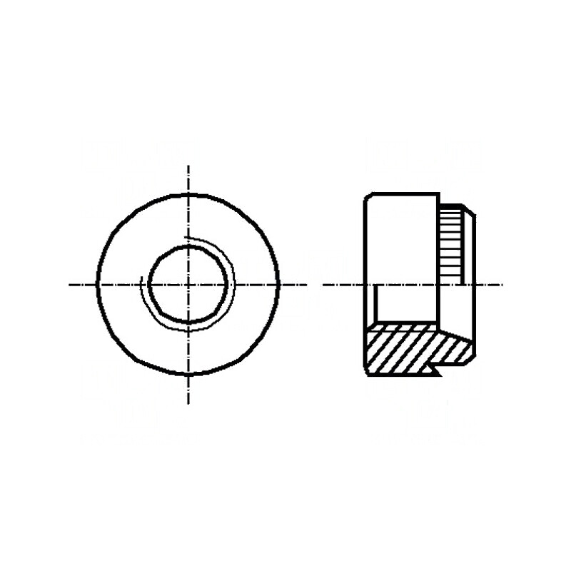 Piuliță nituire rotundă M4 din oțel cu acoperire zincată BN 197 | Electronic-mag.ro | Componente Electronice