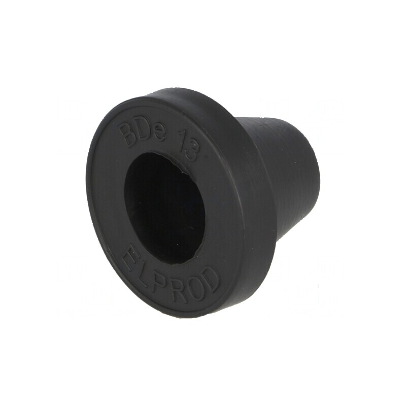 Manșon din gumă neagră Ø21mm pentru orificii, grosime panou max. 2mm, lungime 23mm | Electronic-mag.ro | Componente Electronice