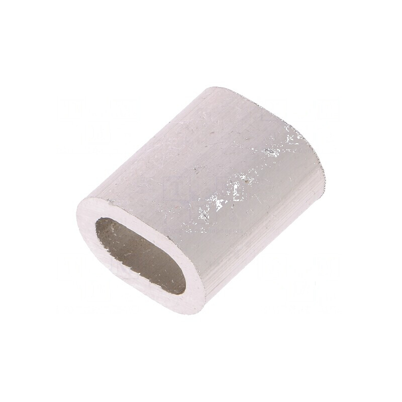 Inel de prindere din aluminiu pentru cabluri Ø6mm, lungime 21mm | Electronic-mag.ro | Componente Electronice