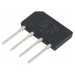 Punte redresoare monofazată Urmax 800V, curent maxim 2A, curent de scurtcircuit 65A, plată | Electronic-mag.ro | Componente Elec