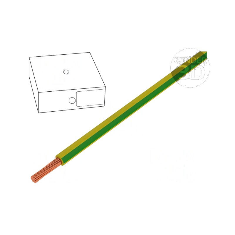Cablu H05V-K litat cu 1mm² PVC galben-verde pentru 300V și 500V, 1x1mm² | Electronic-mag.ro | Componente Electronice